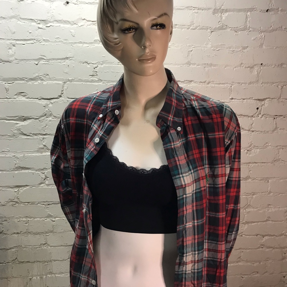 Vintage Plaid Polo Shirt